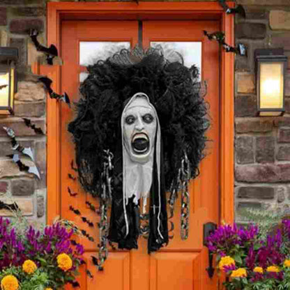 Guirnalda de película de terror para Halloween, máscara decorativa única, placa de puerta