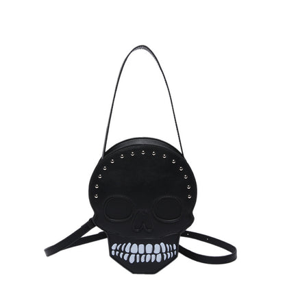 Bolso de hombro con diseño de calavera de Halloween para niñas, divertido y lindo bolso de mensajero con personalidad, bolsos cruzados creativos para mujeres