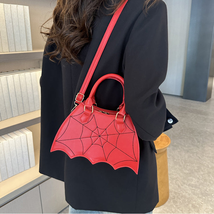 Bolsos de hombro tipo bandolera con asa y diseño de telaraña de Halloween para mujer