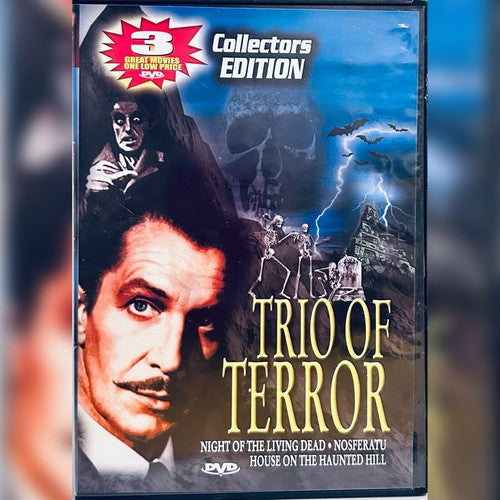 Trio of Terror (DVD, 2003) Collectors Edition Vincent Price, 3 Films Horror B&W image 0