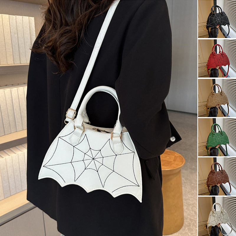 Bolsos de hombro tipo bandolera con asa y diseño de telaraña de Halloween para mujer