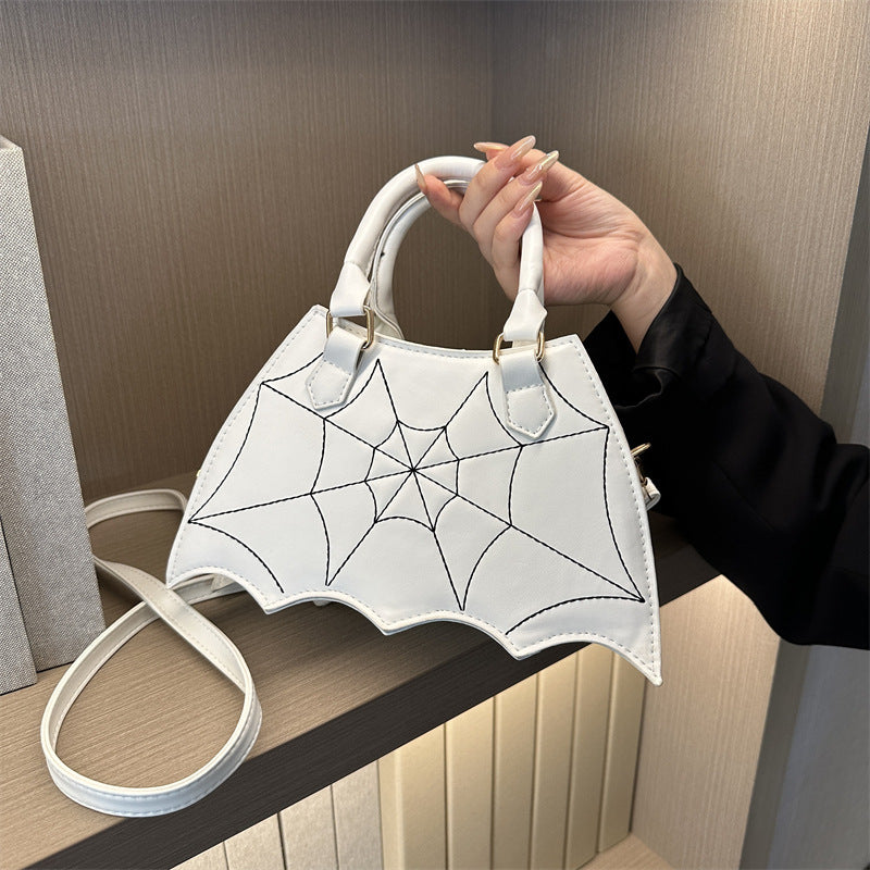 Bolsos de hombro tipo bandolera con asa y diseño de telaraña de Halloween para mujer