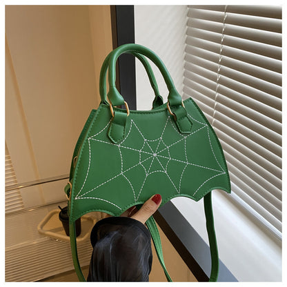 Bolsos de hombro tipo bandolera con asa y diseño de telaraña de Halloween para mujer