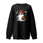 Fashion Drop-shoulder Sweater Women's Halloween Velvet Hoodie