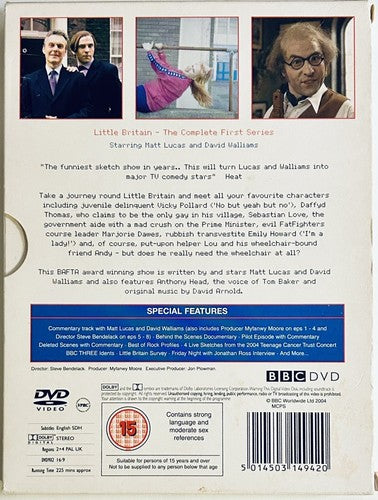 Little Britain - Series 1 (DVD, 2003) *Region 2+4 PAL* 2-Disc Set BBC Comedy*FV1 image 1