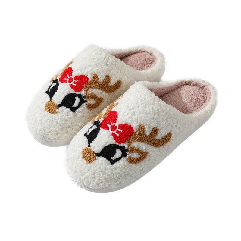 Christmas Deer Slippers Women's Home Indoor Non-slip