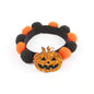 Halloween Pet Fur Ball Collar Pumpkin Accessories Coarse Powder Pumpkin