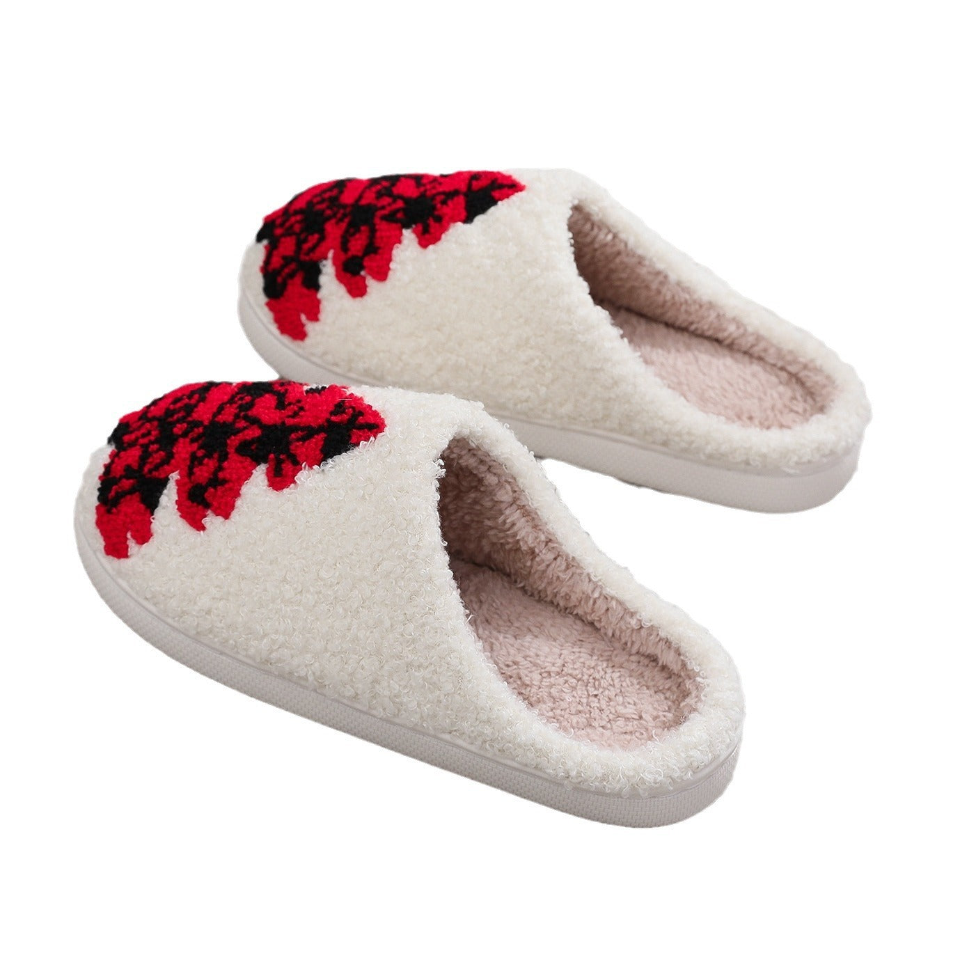 Ins New Christmas Tree Cotton Slippers Winter Warm Thickened Non-slip