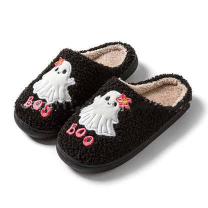 Pantuflas de algodón con dibujos de fantasmas para Halloween