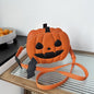 Halloween Pumpkin Crossbody Bag For Women Novelty Pumpkin Purse Halloween Devil Shoulder Bag Funny Crossbody Purse