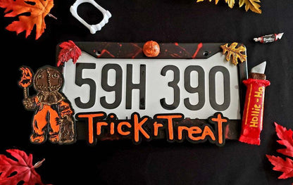 Halloween Personality Myers License Plate Frame Torch Muppet