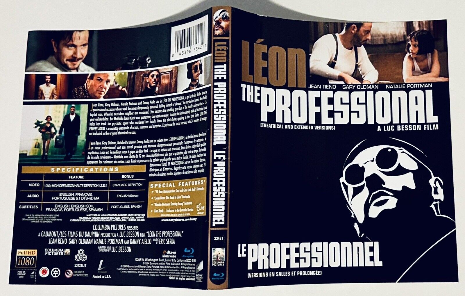 Léon the Professional Blu-ray, 2009 *ARTWORK ONLY - NO DISC/CASE *