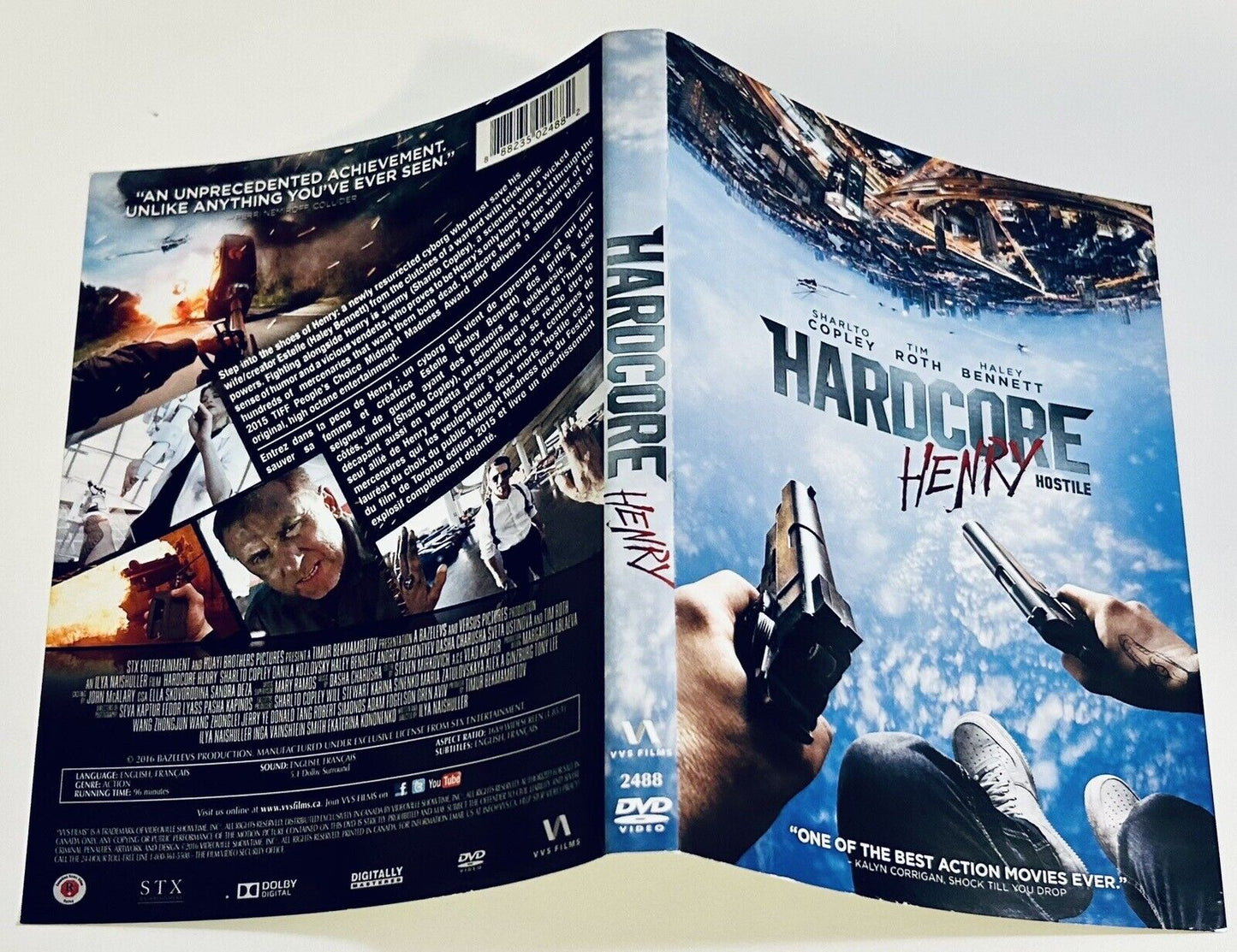 Hardcore Henry DVD *Artwork ONLY - NO DISC/CASE* French Reversible