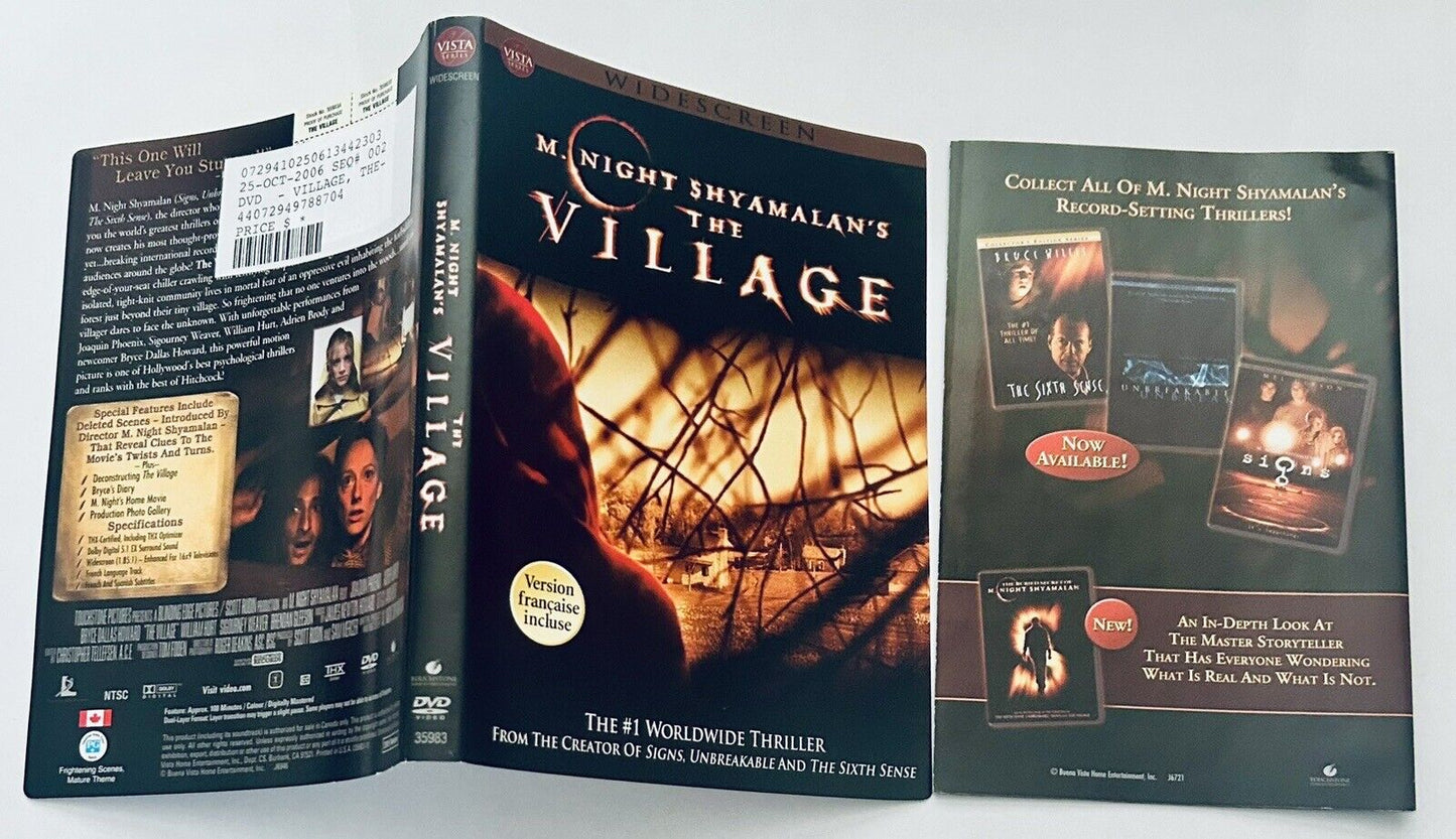 The Village DVD, 2004 *ARTWORK & INSERT ONLY - NO DISC*