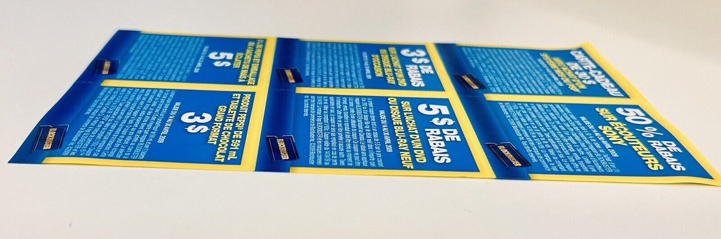 One Sheet of Original Blockbuster Canada Coupons En/Fr Valid Until April 30-2009