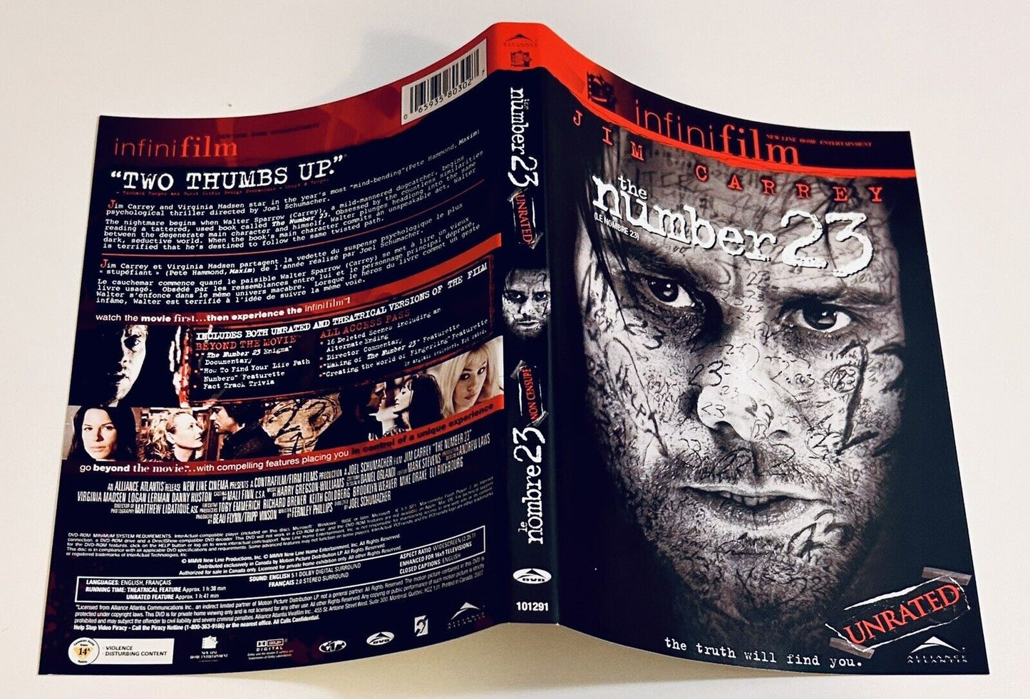 The Number 23 DVD *Slipcover & Artwork ONLY - NO DISC/CASE*