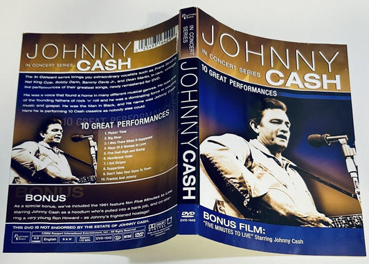 Johnny Cash In Concert Series DVD *Artwork ONLY - NO DISC/CASE*