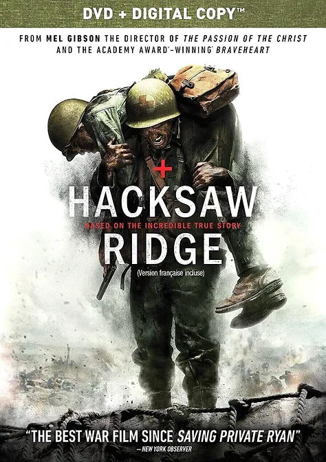 Hacksaw Ridge (DVD, 2016) Mel Gibson WWII War Elevation Pictures Brand NEW *MA1