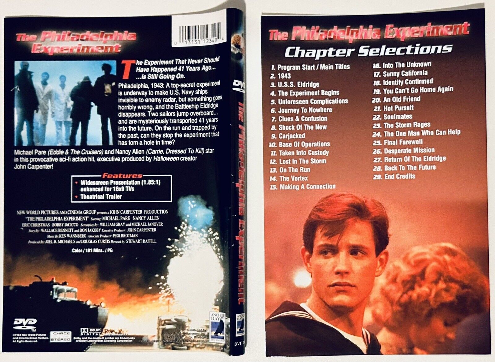 The Philadelphia Experiment 2000 DVD *Original DVD Artwork/Insert ONLY, NO DISC