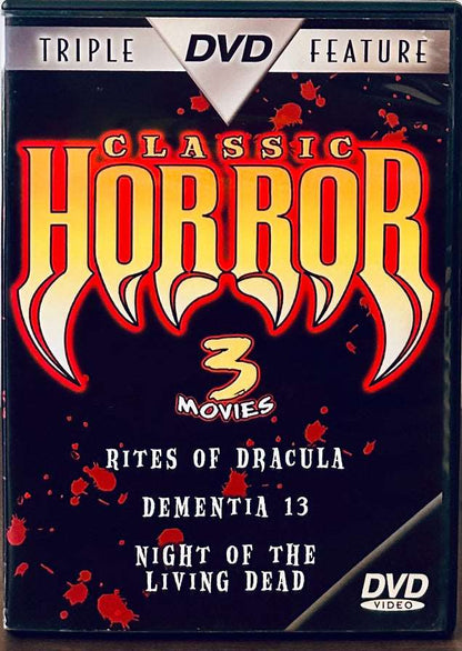 Classic Horror 3 Movies - Rites of Dracula / Dementia 13 / Night of… DVD *MA1