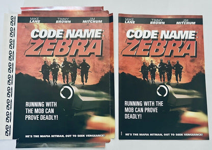 Code Name Zebra DVD * FRONT/BACK ARTWORK ONLY - NO DISC*