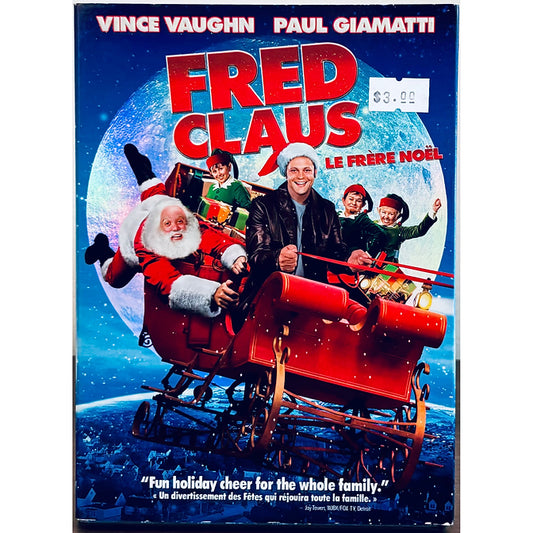 Fred Claus (DVD, 2008) w/ Slipcover Vince Vaughn Christmas Warner Bros*MA1