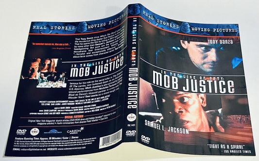 In The Line Of Duty: Mob Justice 2003 DVD *Artwork ONLY - NO DISC/CASE*