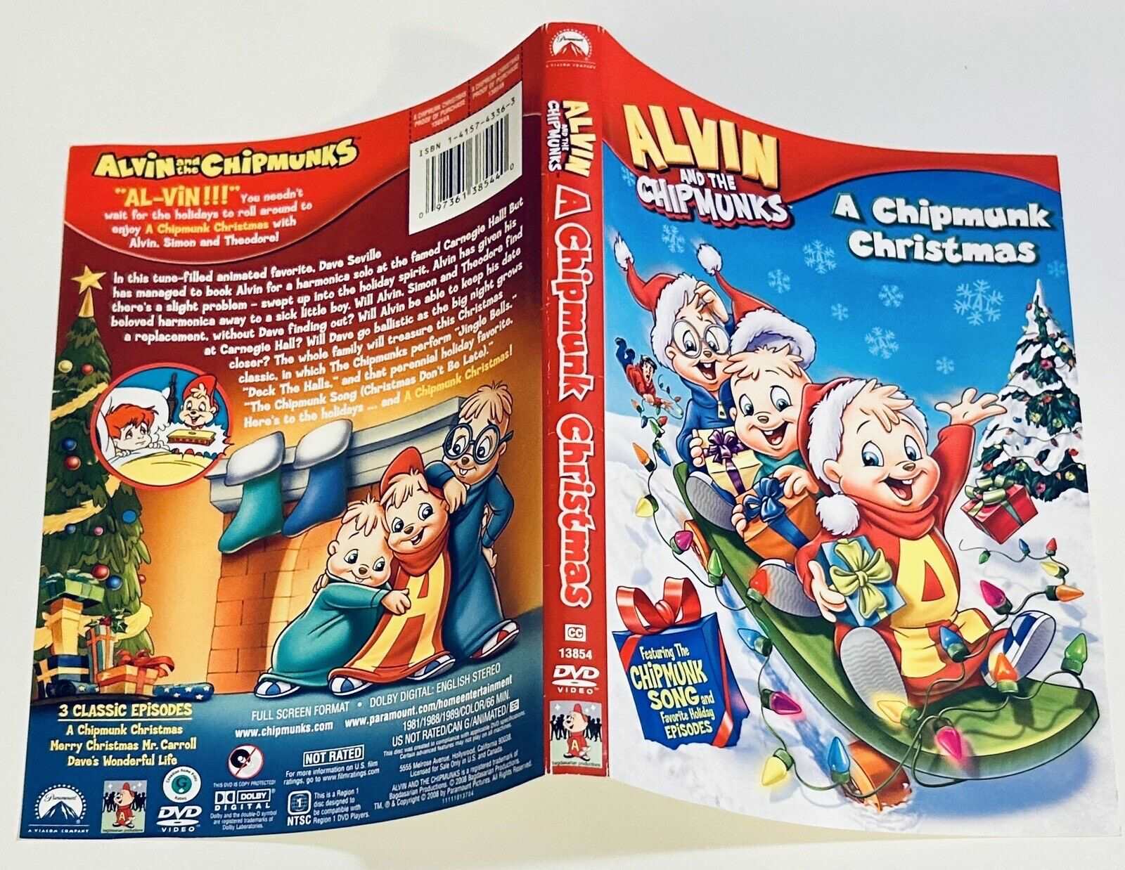 Alvin & the Chipmunks: A Chipmunk Christmas DVD *Artwork ONLY - NO DISC/CASE*