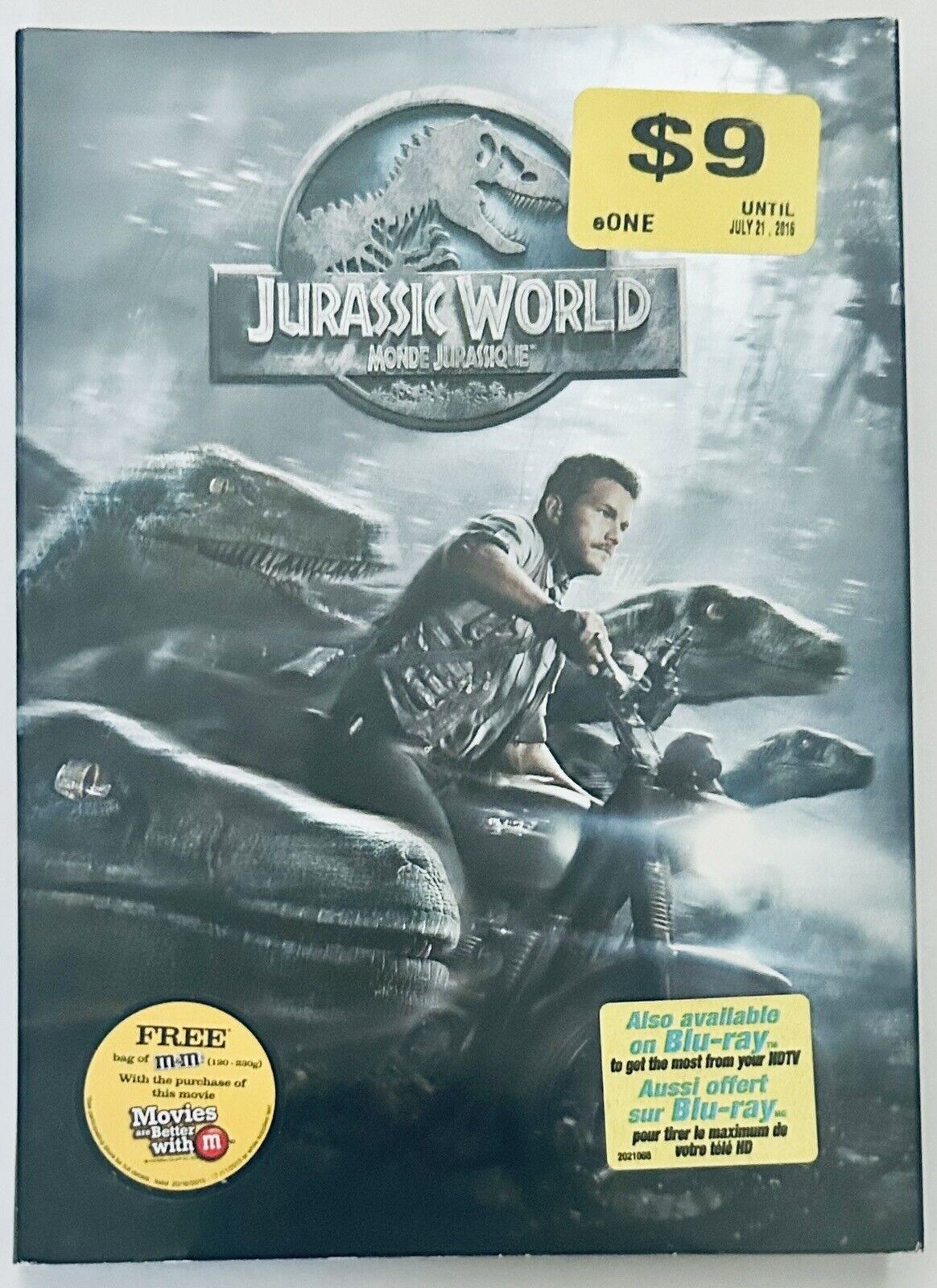 Jurassic World DVD, 2015 *SLIPCOVER ONLY - NO DISC/CASE *