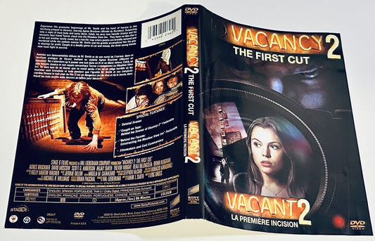 Vacancy 2: The First Cut 2009 DVD *Artwork ONLY - NO DISC/CASE*