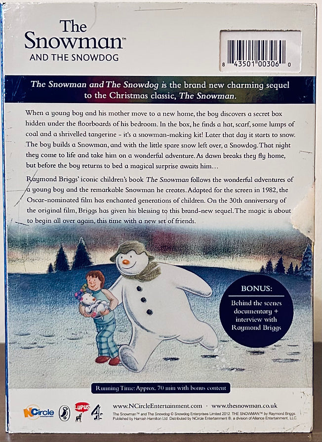 The Snowman & The Snowdog (DVD 2012) Drama/Animation w/ Slipcover*MA1