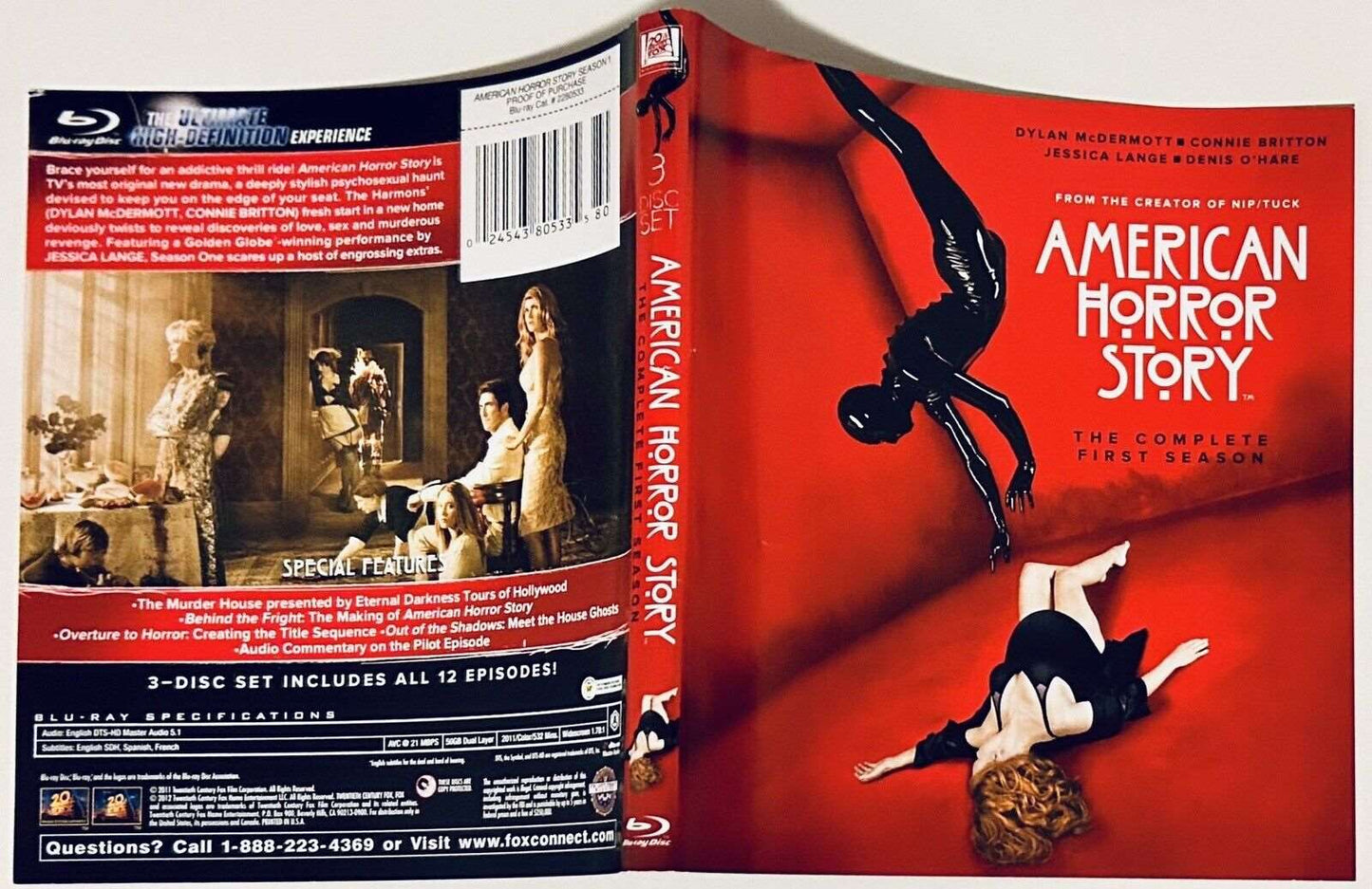 American Horror Story - First Season * Blu-ray Artwork ONLY - NO DISC *