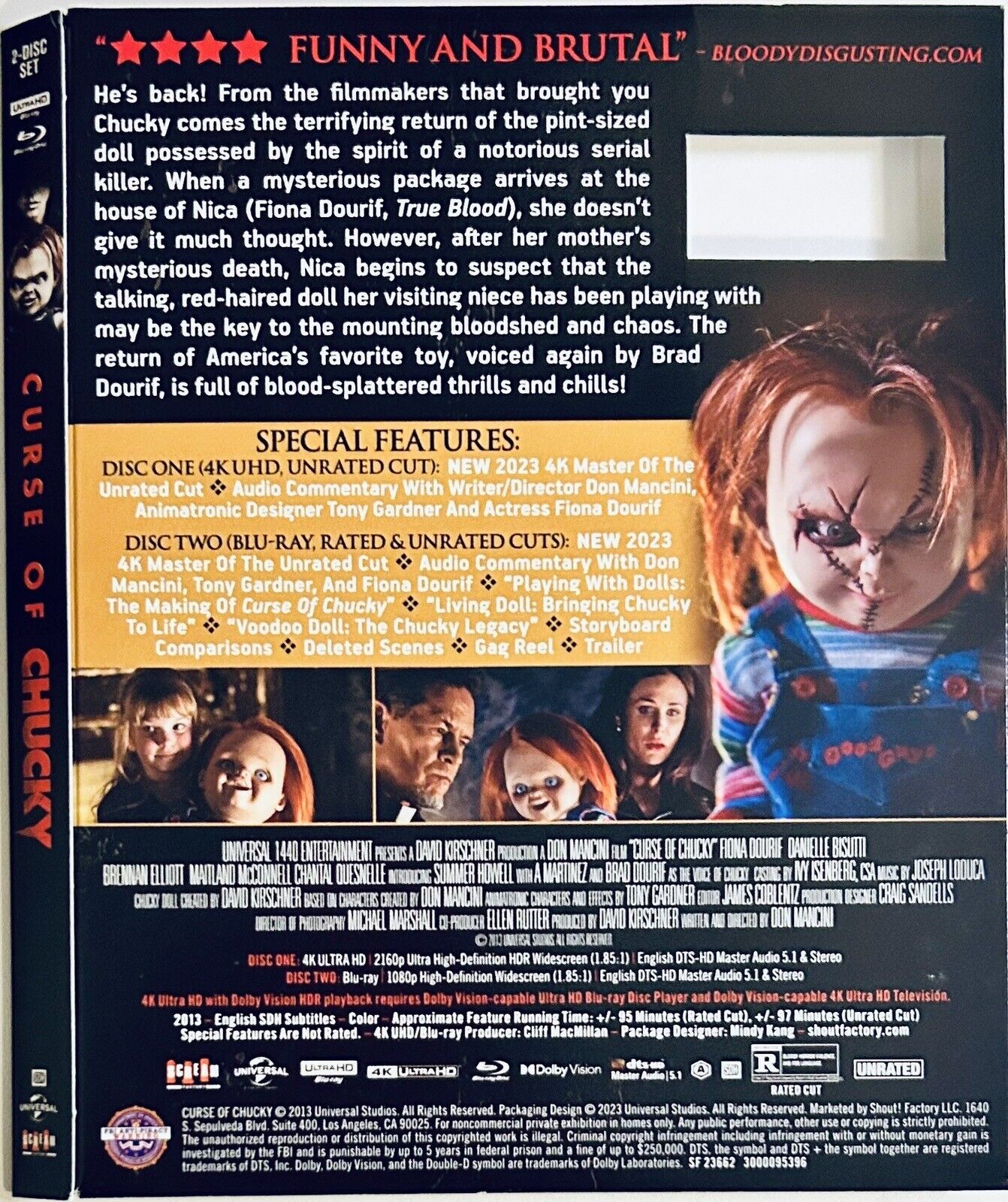 Curse of Chucky 2013 4K-UHD Scream Factory * SLIPCOVER ONLY - NO DISC *