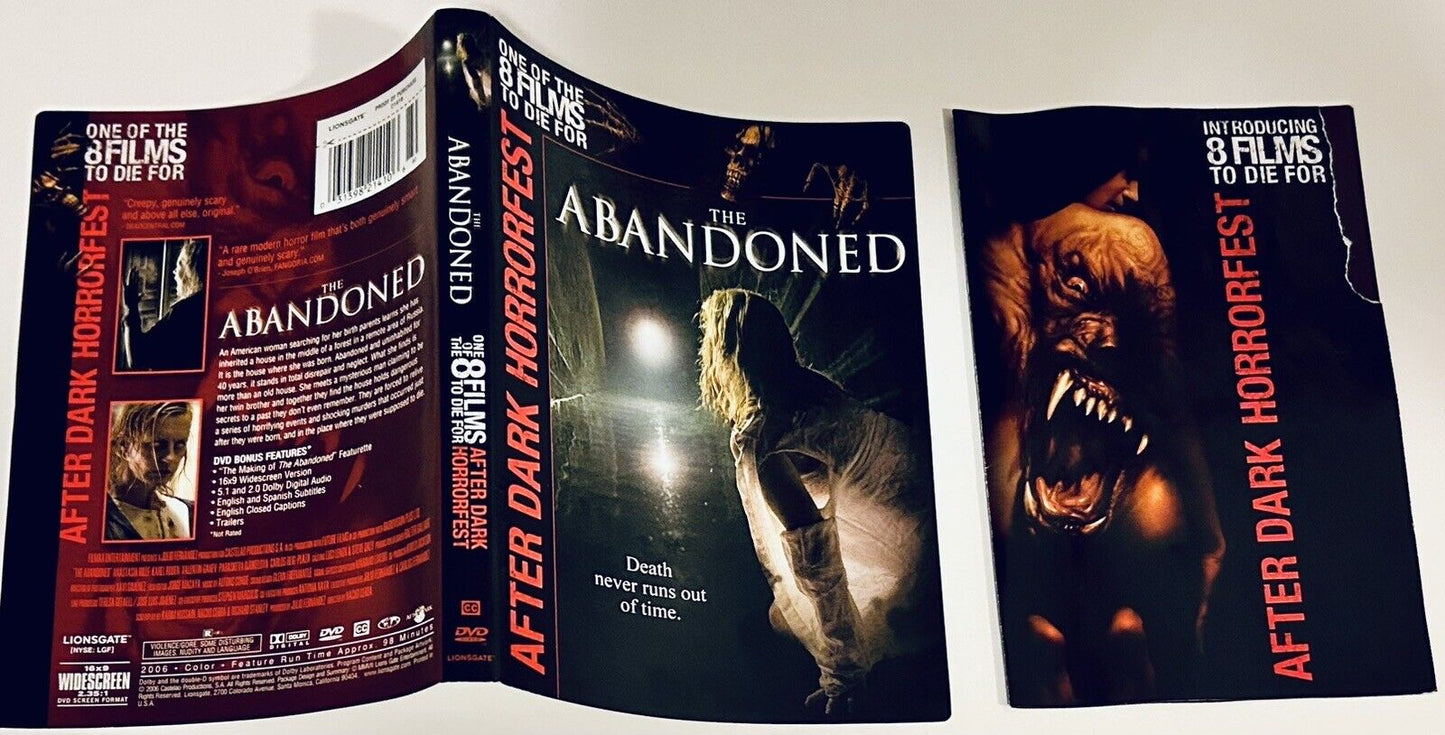 The Abandoned 2006 DVD *Artwork & Insert ONLY - NO DISC/CASE*