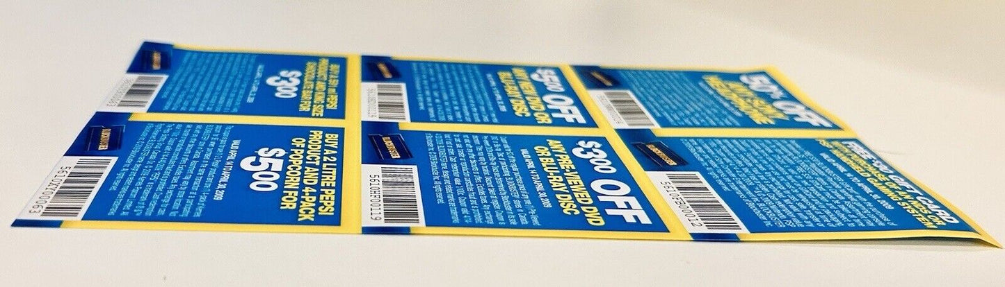 One Sheet of Original Blockbuster Canada Coupons En/Fr Valid Until April 30-2009