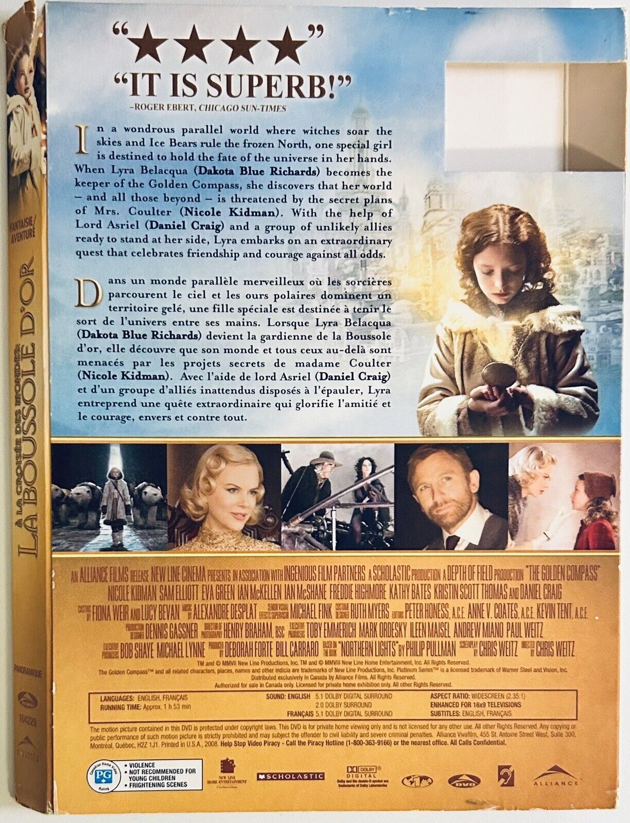 The Golden Compass 2007 DVD * Slipcover ONLY - NO DISC/Case