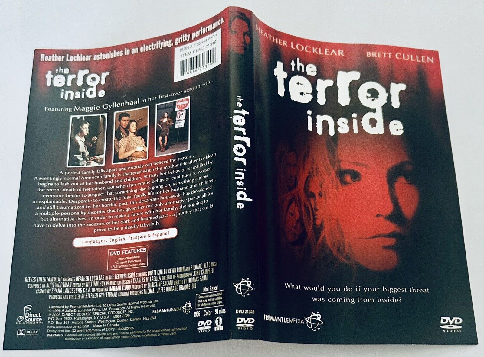 The Terror Inside DVD 1996 * DVD Artwork ONLY - NO DISC