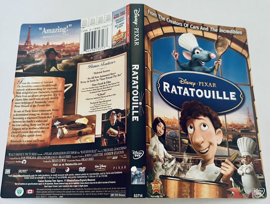 Ratatouille (DVD, 2007) *ARTWORK ONLY - NO DISC - Disney Pixar