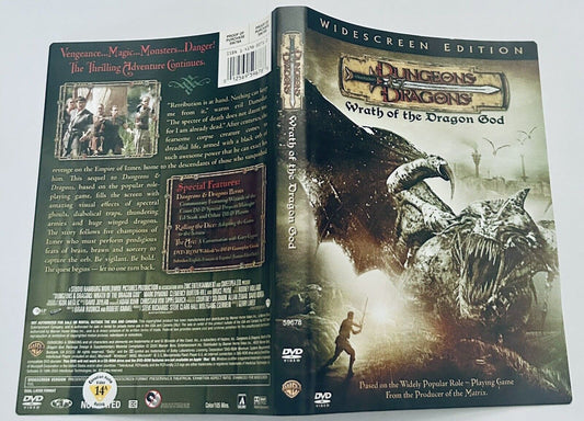 Dungeons & Dragons-Wrath of the Dragon God DVD, 2005* DVD Artwork ONLY - NO DISC