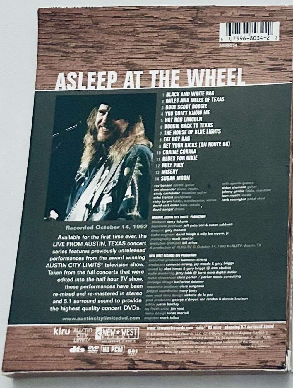 Asleep At The Wheel Live From Austin Tx DVD *SLIPCOVER & INSERTS - NO DISC *