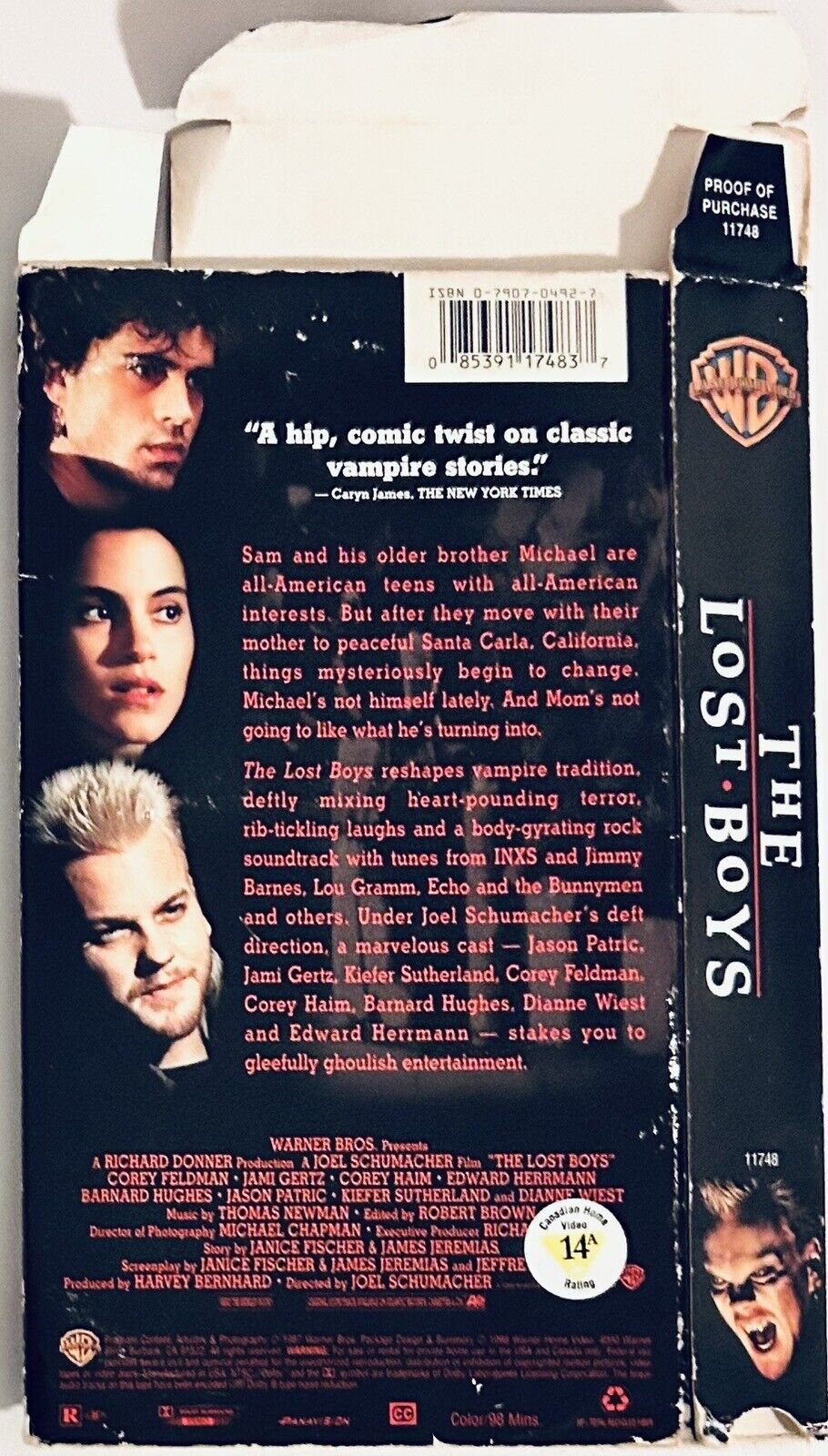 The Lost Boys 1987 * VHS Box ONLY - NO TAPE *