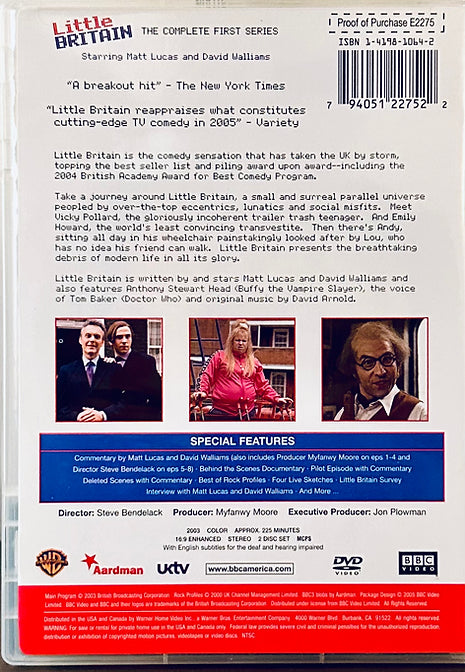 Little Britain (DVD 2004) Complete First Series 2-Disc Set Season 1 Comedy BBC