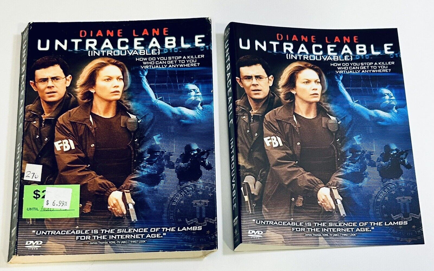 Untraceable 2008 DVD *Slipcover ONLY - NO DISC/CASE*