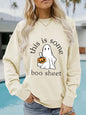 Casual Long Sleeve Round Neck Halloween Printed Pullover Sweater Sweatshirt