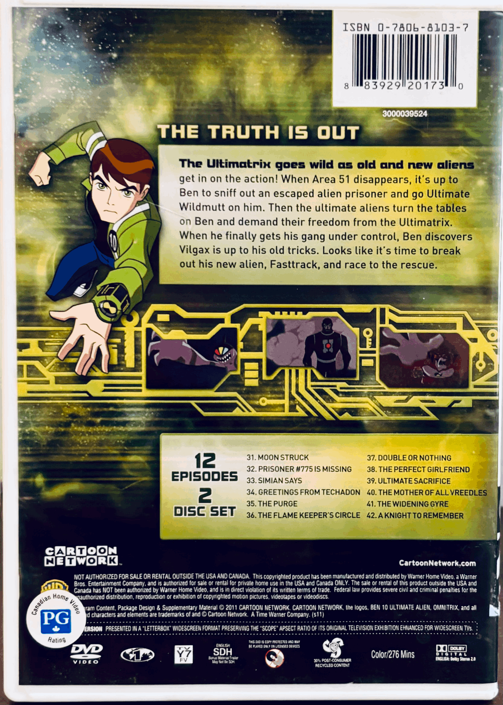 Ben 10: Ultimate Alien: The Wild Truth (DVD) Animation 2-Disc Set Full Frame