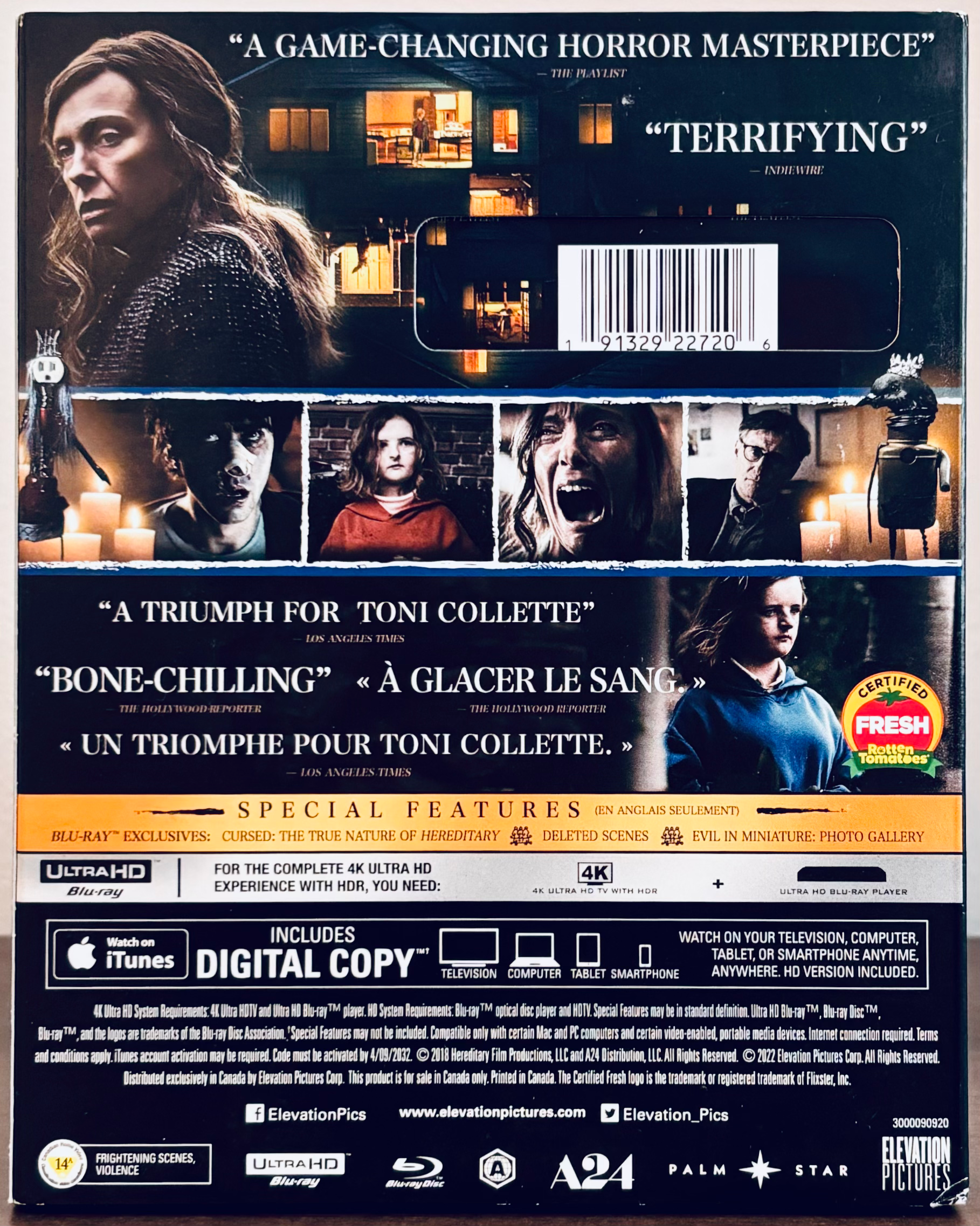 Hereditary (Blu-ray ONLY 2018) **NO 4K DISC <<Read>> w/ Slipcover Elevation Pic.