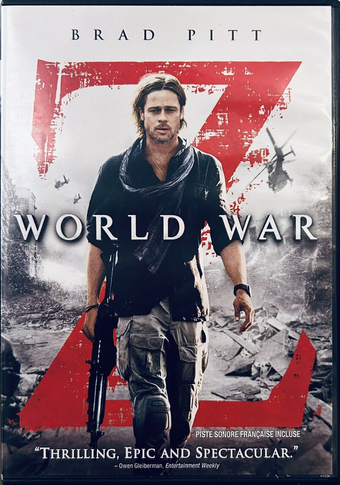 World War Z (DVD, 2013) Horror/Action Brad Pitt Paramount En/Fr/Sp*MA1