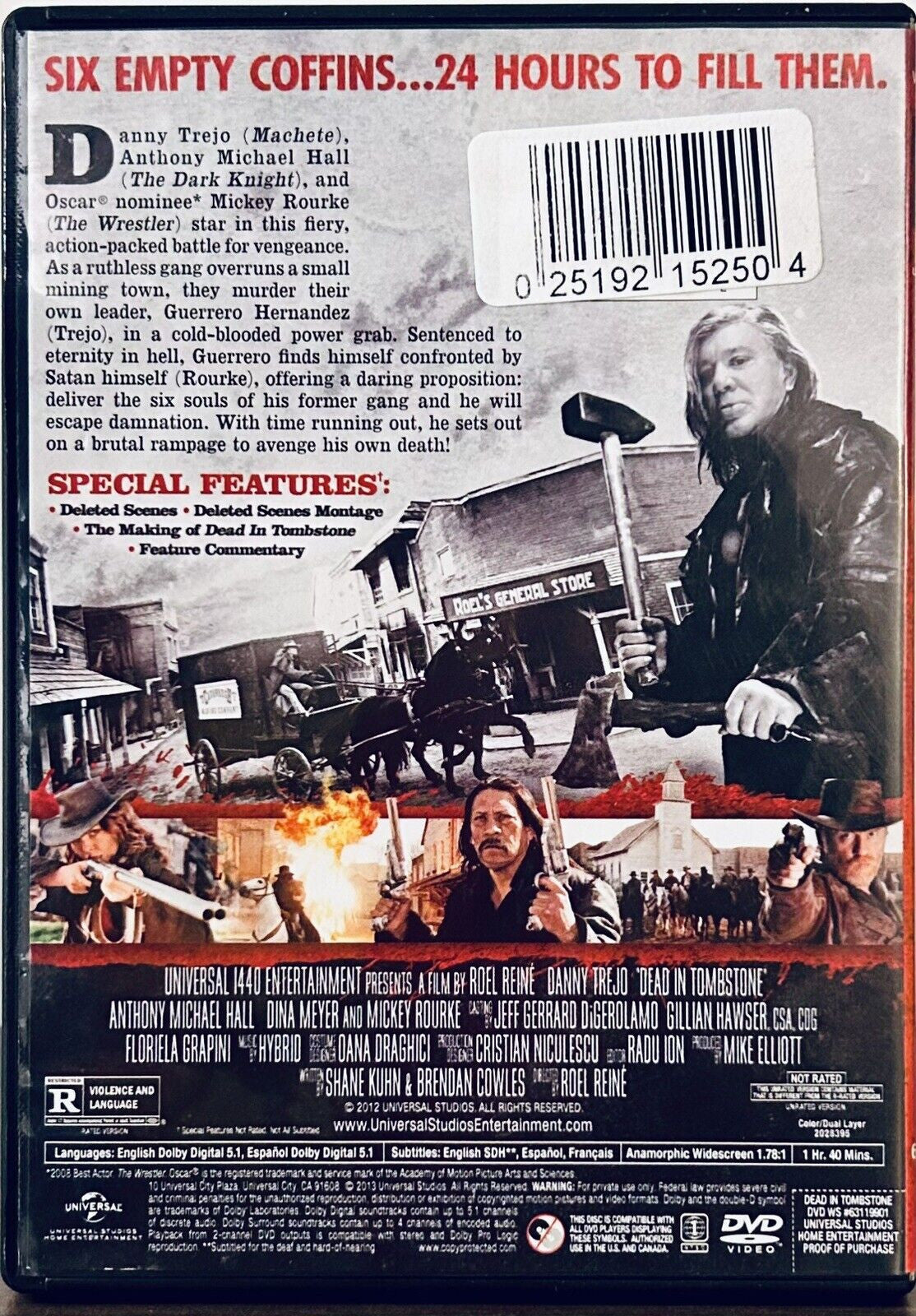 Dead in Tombstone (DVD, 2013) Unrated Universal En/Sp Horror Danny Trejo*MA1