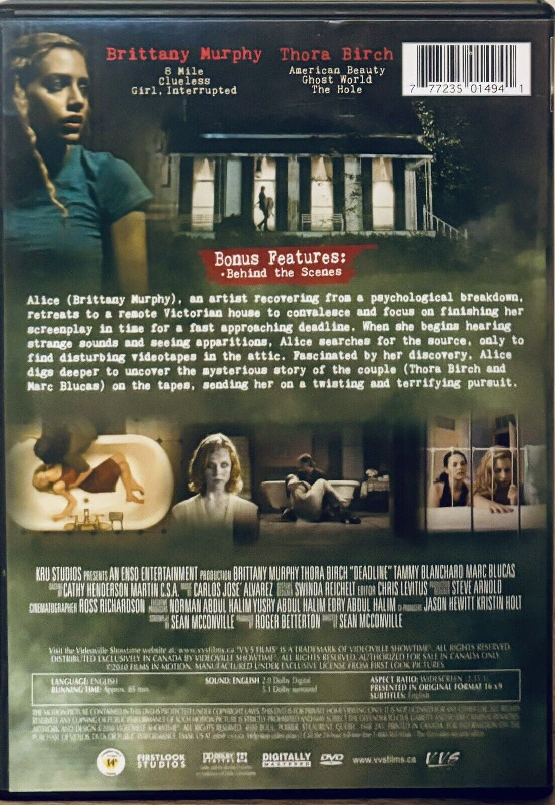 Deadline (DVD, 2019) Brittany Murphy Horror/Thriller VVS *MA1