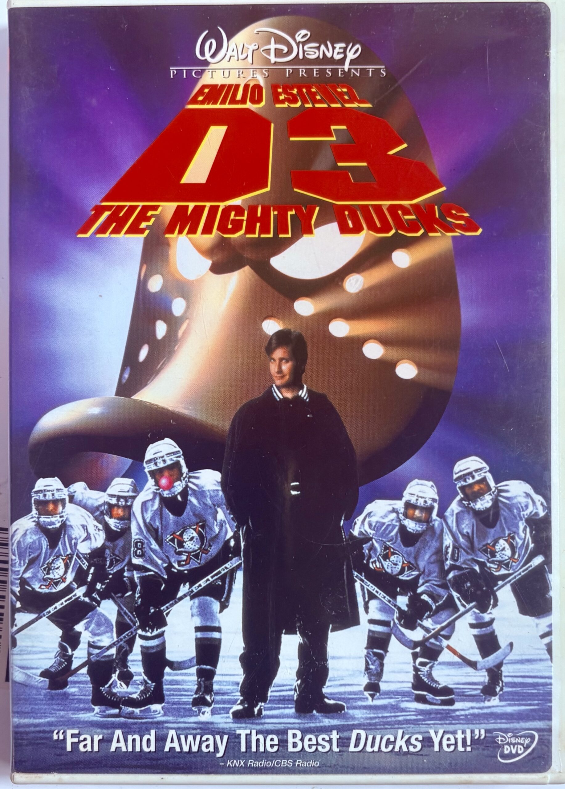 D3 The Mighty Ducks (DVD, 1996) Disney Emilio Estevez Children OOP - Image 3